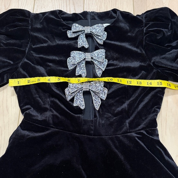 Mainstrip Bows and Velvet Minidress, Black, sz S (Junior’s) - Picture 10 of 14